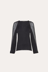 Silk Chiffon Blouse | Elie Tahari BLACK