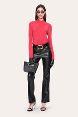 Kaia Twist Knit | Elie Tahari CRANBERRY