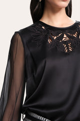 Olivia Silk Blouse | Elie Tahari BLACK
