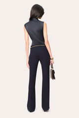 Sleeveless Silk Satin Contour Shirt | Elie Tahari STARGAZER