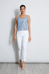 Sequin Tank | Elie Tahari CRYSTAL BLUE