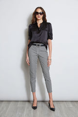 Silk Satin Ruched Sleeve Shirt | Elie Tahari BLACK