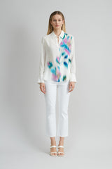 Silk Shirt | Elie Tahari IVORY MULTI
