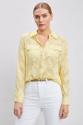 Silk Jacquard Utility Shirt | Elie Tahari SUN