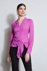 Contour Side Tie Shirt | Elie Tahari PEONY