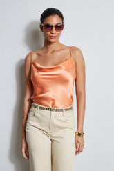 Silk Satin Cami | Elie Tahari TANGERINE
