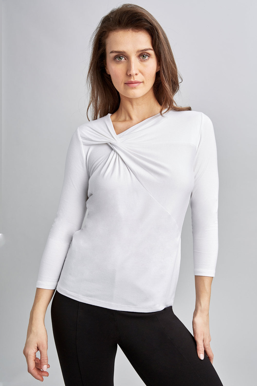 Elie Tahari - Asym 3/4 Twist Knit | Elie Tahari White