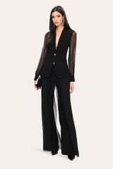 Chiffon Sleeve Blazer | Elie Tahari BLACK
