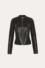 Crocodile Jacket | Elie Tahari BLACK
