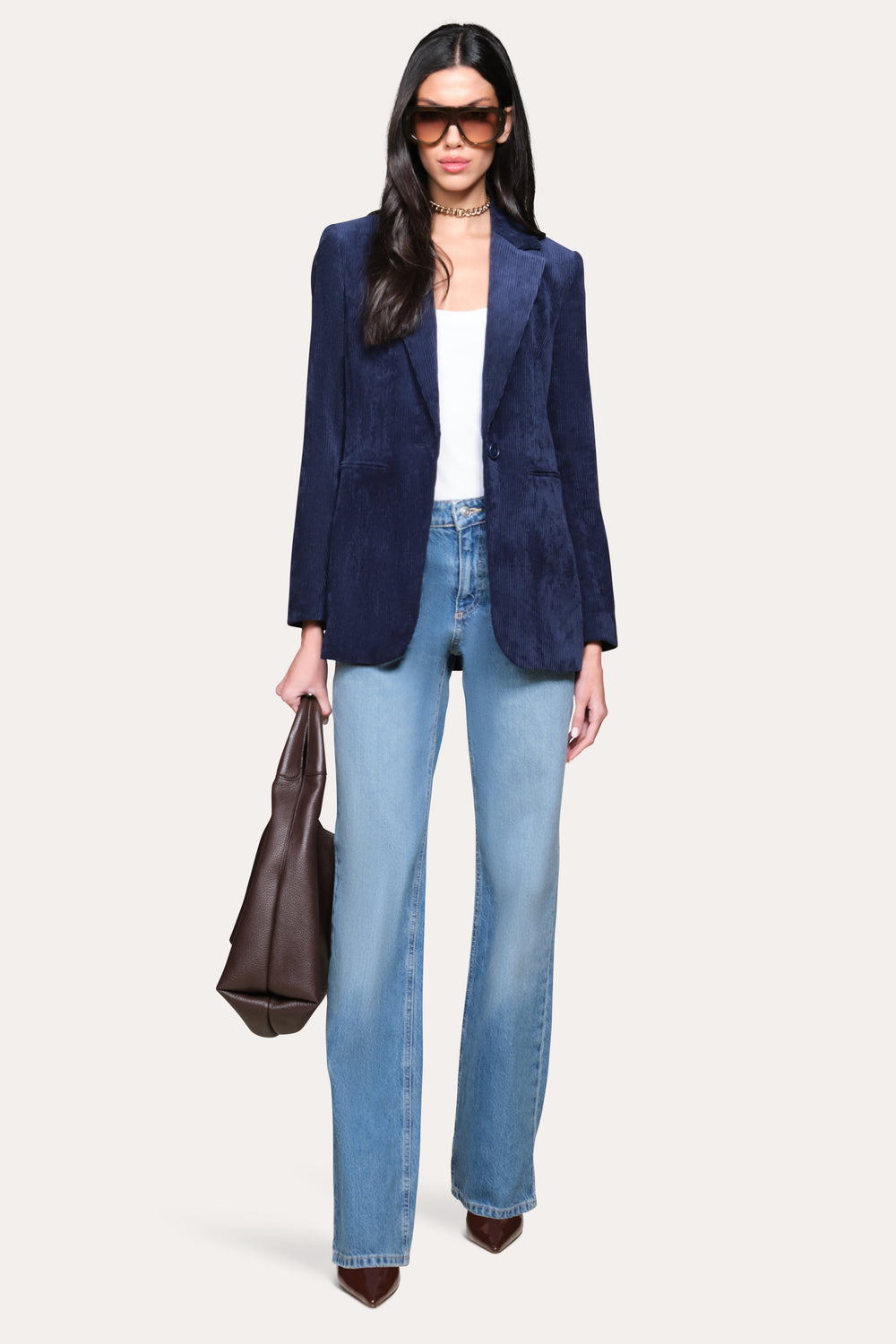 Gloria Corduroy Blazer | Elie Tahari GALAXY NAVY