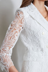 Double Breasted Lace Blazer | Elie Tahari FOAM