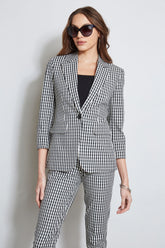Gingham Blazer | Elie Tahari BLACK-WHITE