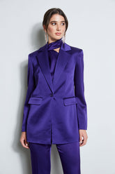Satin Boyfriend Blazer | Elie Tahari WINTER PLUM