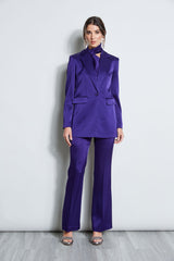 Satin Boyfriend Blazer | Elie Tahari WINTER PLUM