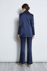 Satin Boyfriend Blazer | Elie Tahari MIDNIGHT