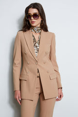 7 Button Blazer | Elie Tahari CAMEL