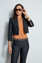 Cropped Denim Jacket | Elie Tahari INDIGO