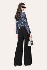 Crepe Overlay Slit Pant | Elie Tahari BLACK