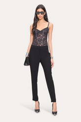 Slim Crepe Pant | Elie Tahari BLACK