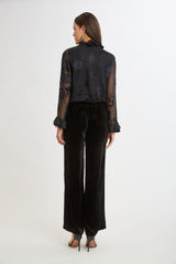 Velvet Fluid Pant | Elie Tahari BLACK