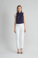 Slim Linen Pant | Elie Tahari WHITE