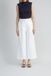 Pleated Linen Pant | Elie Tahari WHITE