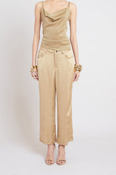 Washed Satin Fluid Pant | Elie Tahari SANDCASTLE