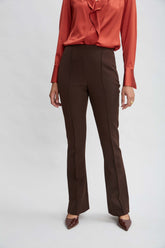 Crepe Seam Slit Flare Pant | Elie Tahari WOOD