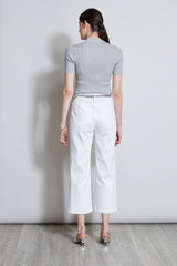 Stretch Denim Wide Leg Pant | Elie Tahari WHITE