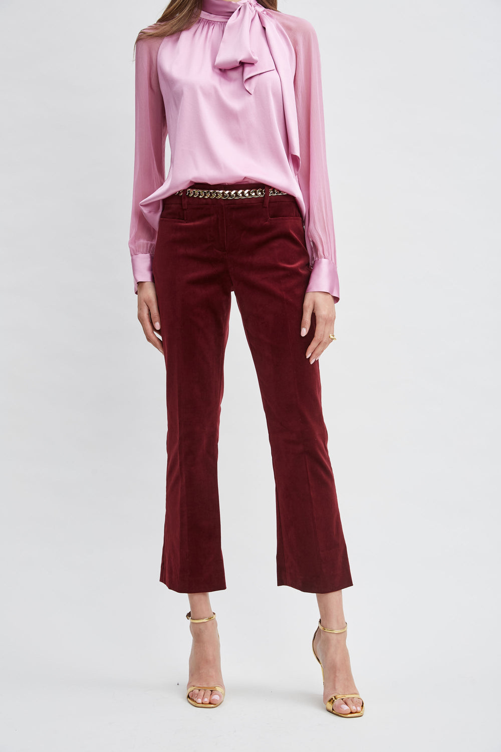 Cotton Velvet Flare | Elie Tahari SANGRIA