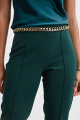 Pintuck Slim Pant | Elie Tahari FOREST GREEN