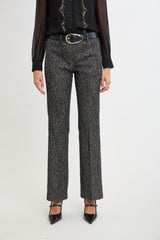Fit & Flare Metallic Tweed Pant | Elie Tahari BLACK MULTI