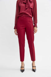 Pintuck Slim Pant | Elie Tahari SANGRIA