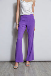 Lace Trim Fit & Flare Pant | Elie Tahari VIOLET