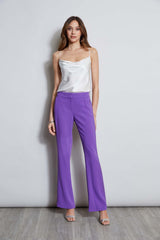 Lace Trim Fit & Flare Pant | Elie Tahari VIOLET