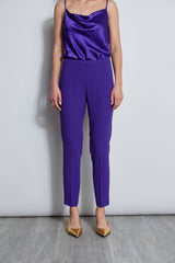Slim Fit Crepe Pant | Elie Tahari GRAPE
