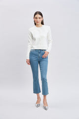 Micro Flare Cropped Jeans | Elie Tahari MEDIUM WASH