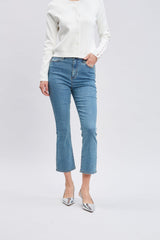 Micro Flare Cropped Jeans | Elie Tahari MEDIUM WASH