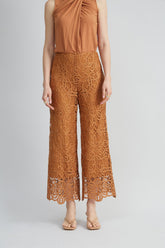 Lace Palazzo Pant | Elie Tahari CARAMEL