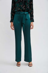 Satin Fit & Flare Sash Pant | Elie Tahari JADITE