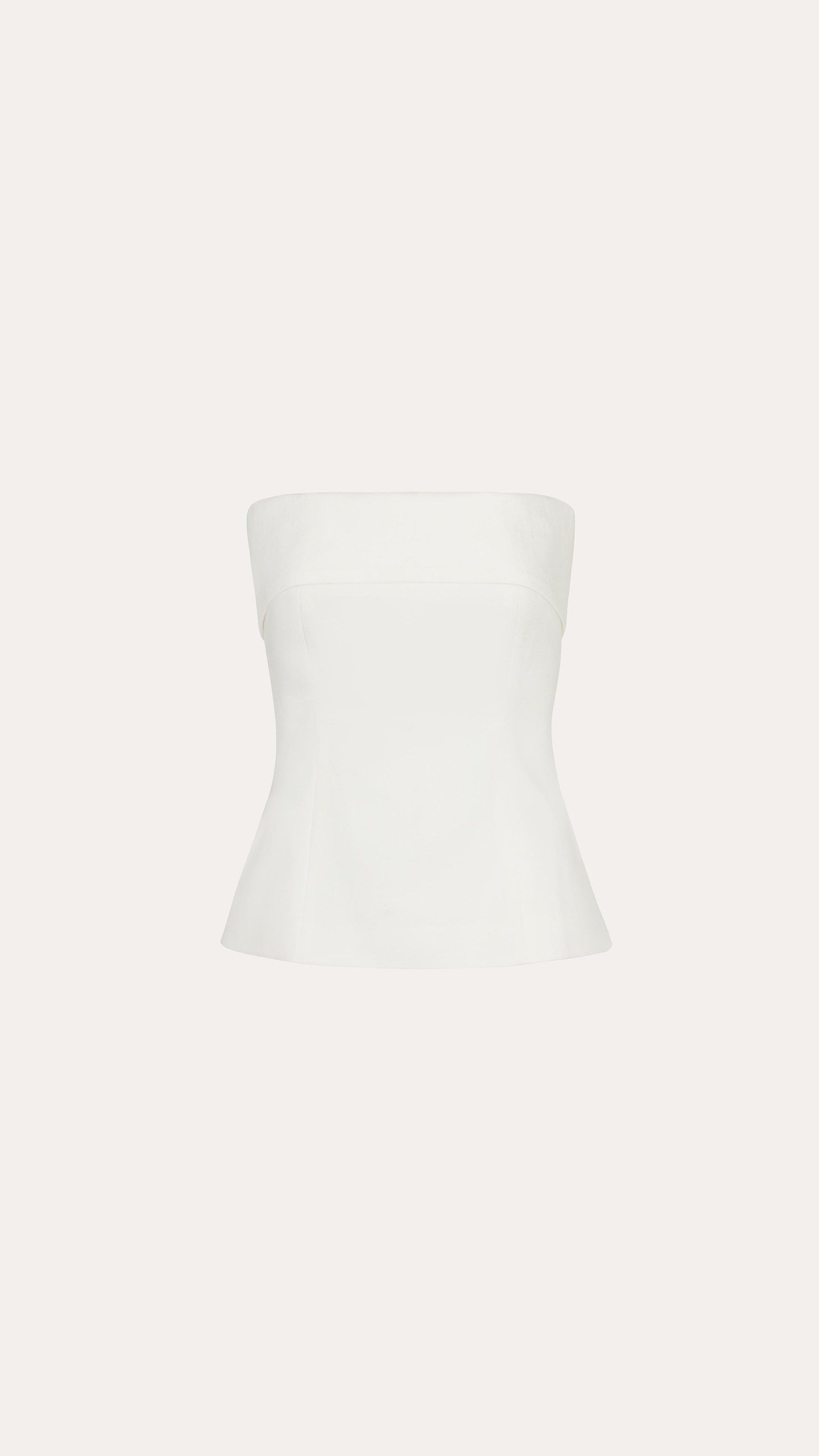 Linda Linen Foldover Top | Elie Tahari FRESH PEARL