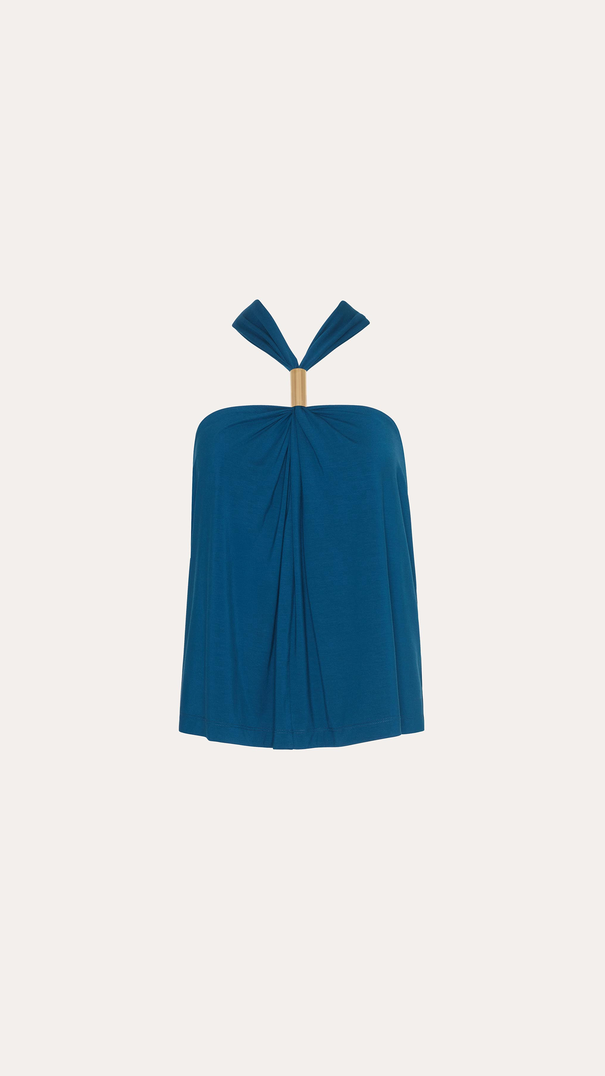 Lila Halterneck Top | Elie Tahari TEAL ECLIPSE