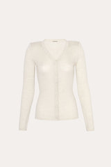 Cara Silk Wool Cardigan | Elie Tahari ECRU