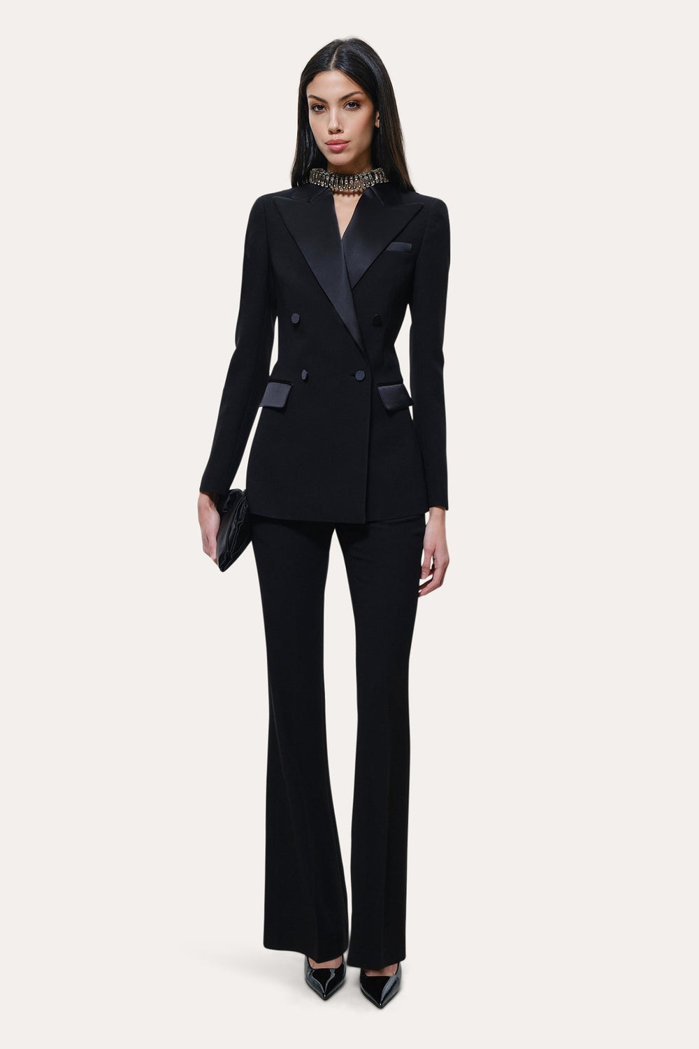Roxy Japanese Crepe Tuxedo Jacket | Elie Tahari BLACK