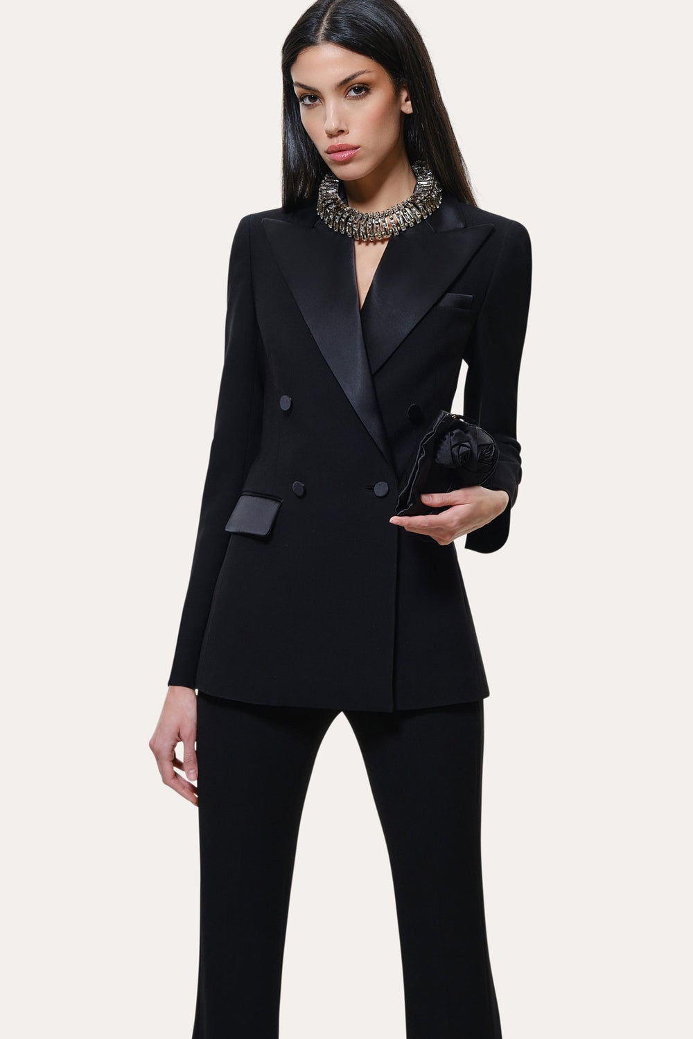 Roxy Japanese Crepe Tuxedo Jacket | Elie Tahari BLACK