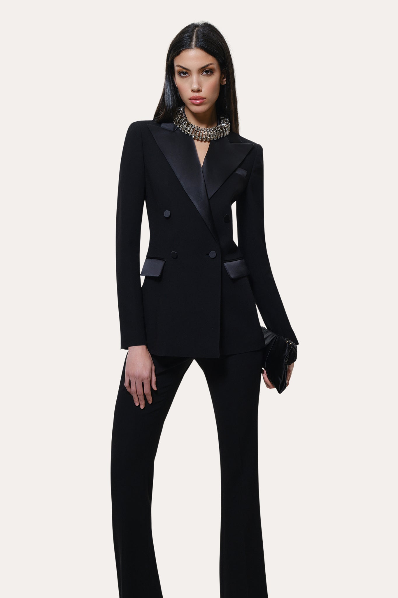 Roxy Japanese Crepe Tuxedo Jacket | Elie Tahari BLACK