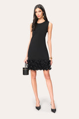 Floral Hem Shift Dress | Elie Tahari BLACK