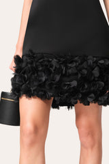 Floral Hem Shift Dress | Elie Tahari BLACK