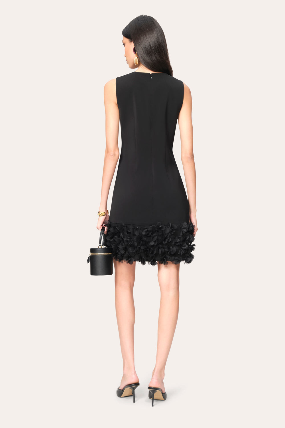 Floral Hem Shift Dress | Elie Tahari BLACK
