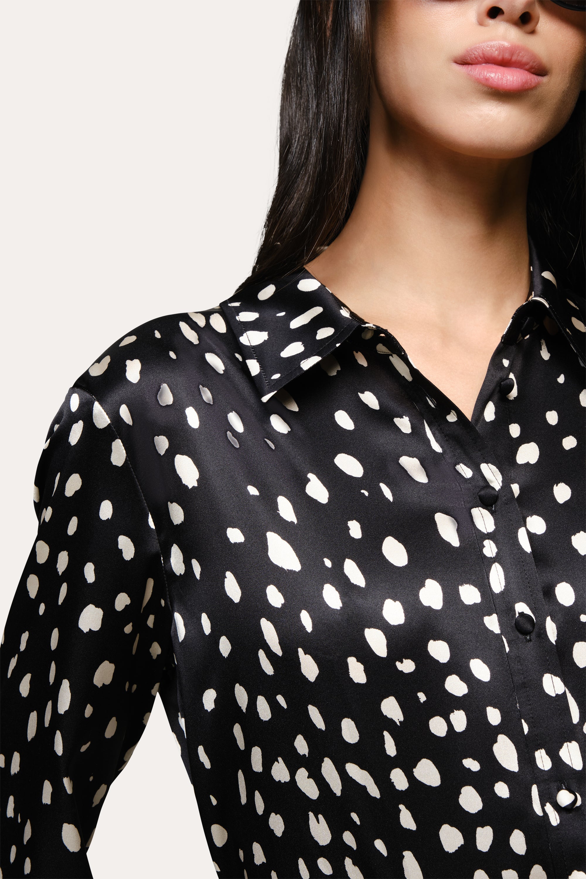 Solène Imprimé Shirt | Elie Tahari DALMATIEN